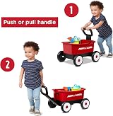 Radio Flyer Push & Pull Walker Wagon with Garden Tools Red 2-in-1 view 3