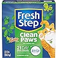 Fresh Step Clean Paws Cat Litter With Febreze Freshness With Febreze Gain Scent, Low-Tracking Clumping Litter With Guaranteed Odor Control, 22.5 lb. Box