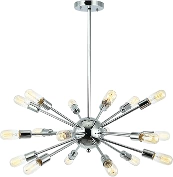18 light starburst chandelier