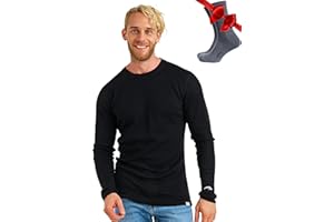 Merino.tech Merino Wool Base Layer - Mens 100% Merino Wool Long Sleeve Thermal Shirts Heavyweight, Midweight, Lite with Socks