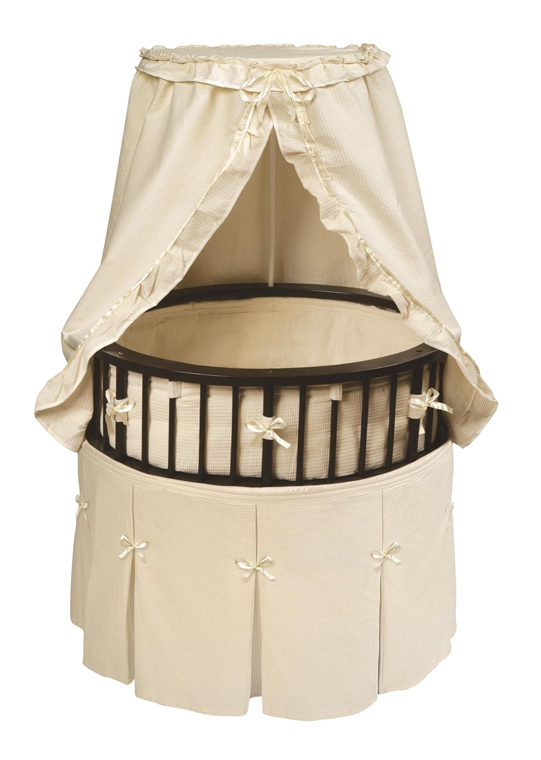 badger basket elegance round baby bassinet