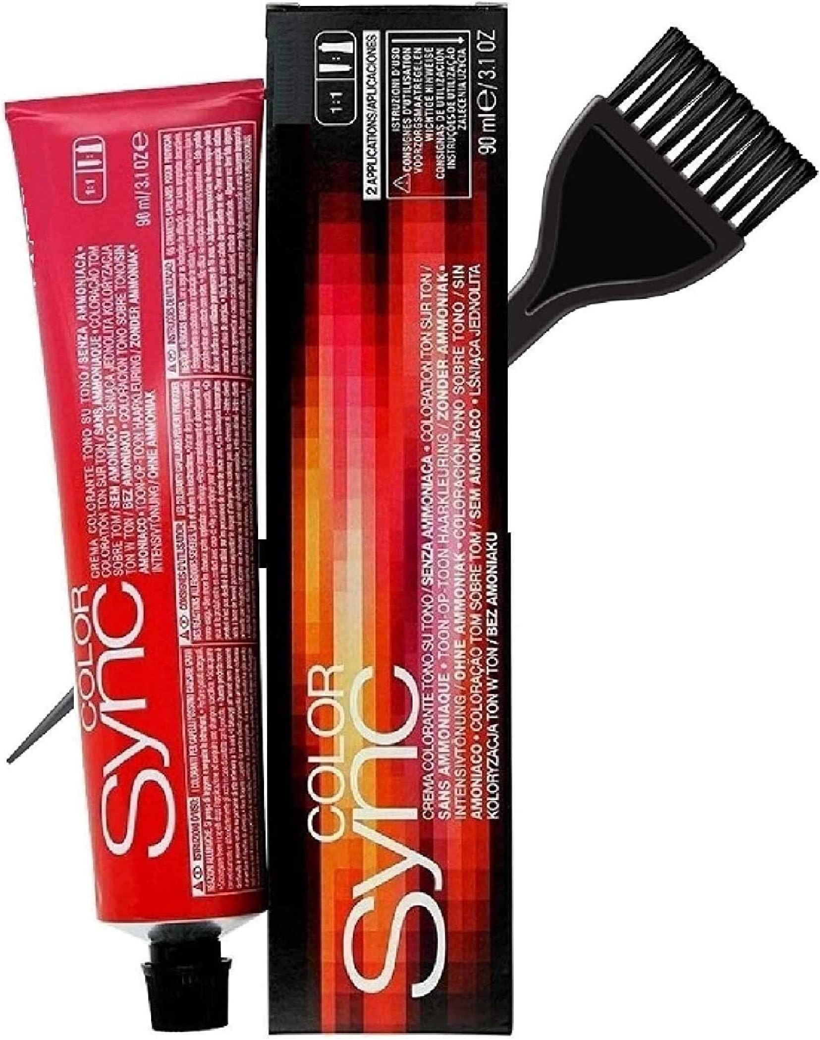 MATRlX COLOR SYNC Ammonia-Free DEMI-PERMANENT Hair Color (w/Sleek Tint Brush) Colorsync Haircolor Dye (5N Medium Brown Neutral)