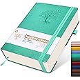 Lined Journal Notebook, 365 Pages B5 Large Journals for Writing Ruled Notebook, Hardcover Leather Journal for Women Men, Daily Notebook for Work, Note Taking, 100Gsm Thick Paper(7.6'' X 10'' Teal)