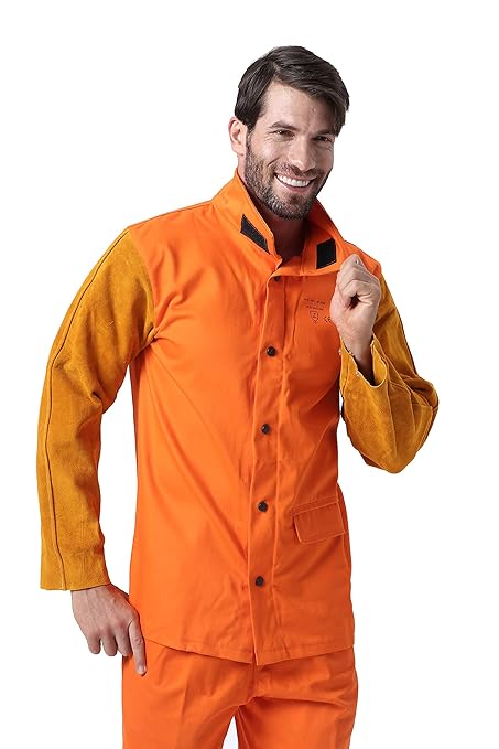 Mufly Schweißer Jacke aus Rindleder Welding Jacket Schweißerjacke Arbeitsjacke Schweißerschutzjacke