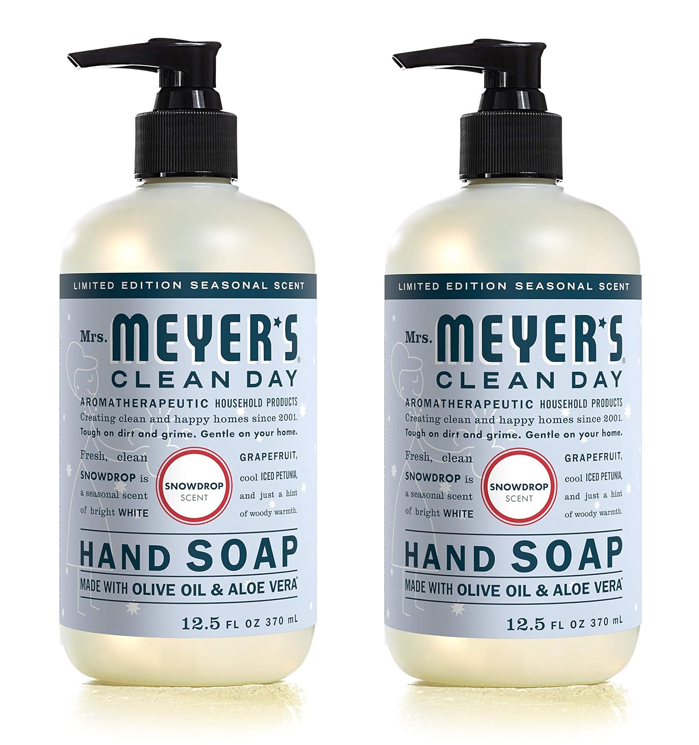 Amazon Com Limited Edition Scent Mrs Meyer S Clean Day Snowdrop Hand Soap 12 5oz 2 Pack Beauty