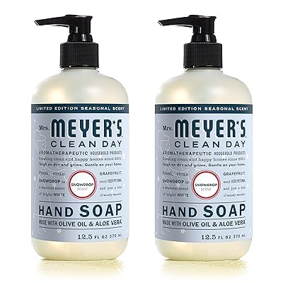 Limited Edition Scent Mrs. Meyer's Clean Day - SNOWDROP Handzeep 12.5oz - 2-PACK
