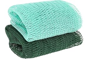 2 Pcs African Net Sponge Authentic, Exfoliating Body Scrubber, Real African Exfoliating Bath Sponge Wash Cloths, Skin Back Sc