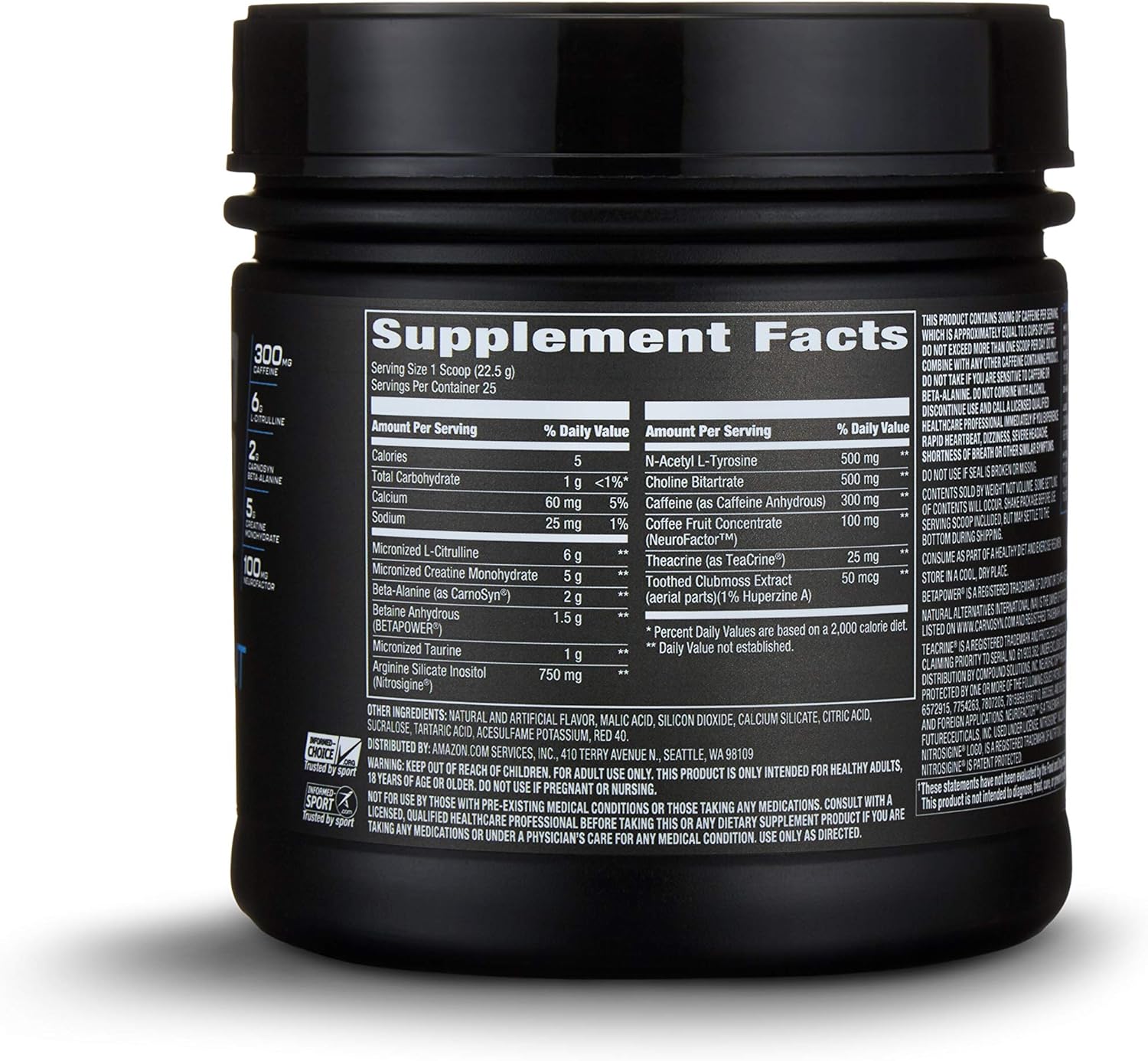 OWN PWR Elite Series Pre Workout Powder, Fruit Punch, 25 Servings, Keto Friendly, 5G Creatine, 2G Beta Alanine (as CarnoSyn), 300 mg Caffeine & more: Health & Personal Care