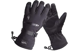 CAMYOD Waterproof Ski Snowboard Gloves with 3M Thinsulate,Zipper Pocket, Air Vent, Cold Weather Gloves for Men