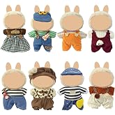 Doll Clothes Set Compatible with Labubu Dolls, 8 Pack Doll Outfits for 17cm Doll, Perfect for Play and Display, Accessories for Doll's Collectors, (No Dolls) (Set 9)