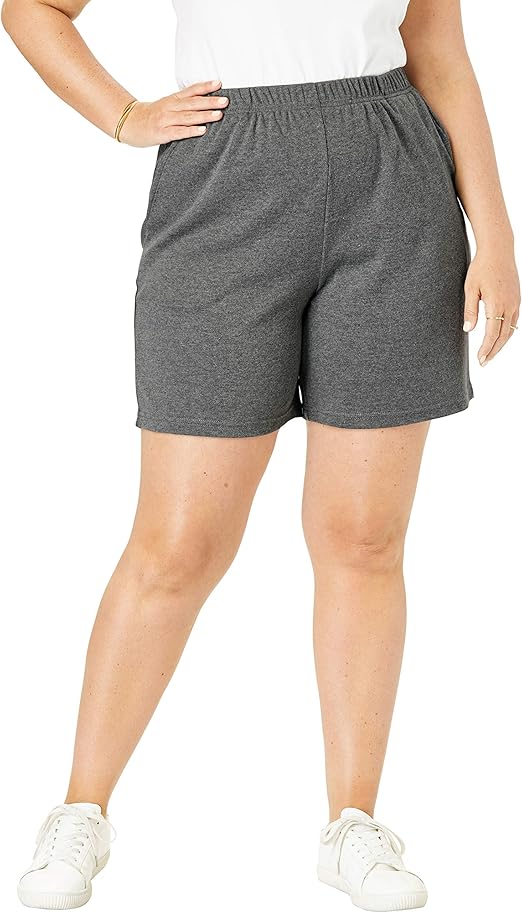 plus size shorts elastic waist