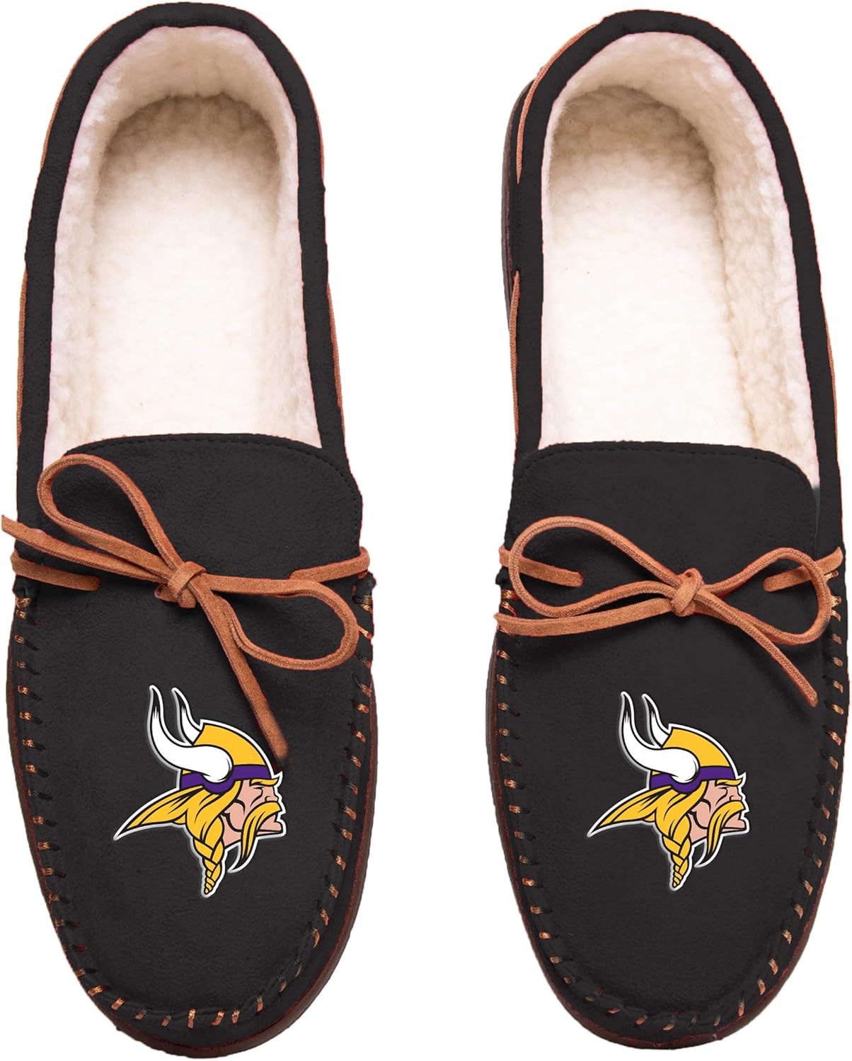 FOCO Football Mens Team Color Big Logo Moccasin Slippers Shoe - Pick Team: Shoes