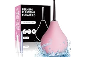 PROPODUSCHE Anal Douche Bottles Kit Reusable - Bulb,Enema Douche with 3 Nozzle, Reusable Anal Cleaner Enema Bulb for Colon Cleansing, Constipation, for Men Women,224ml（Pink）