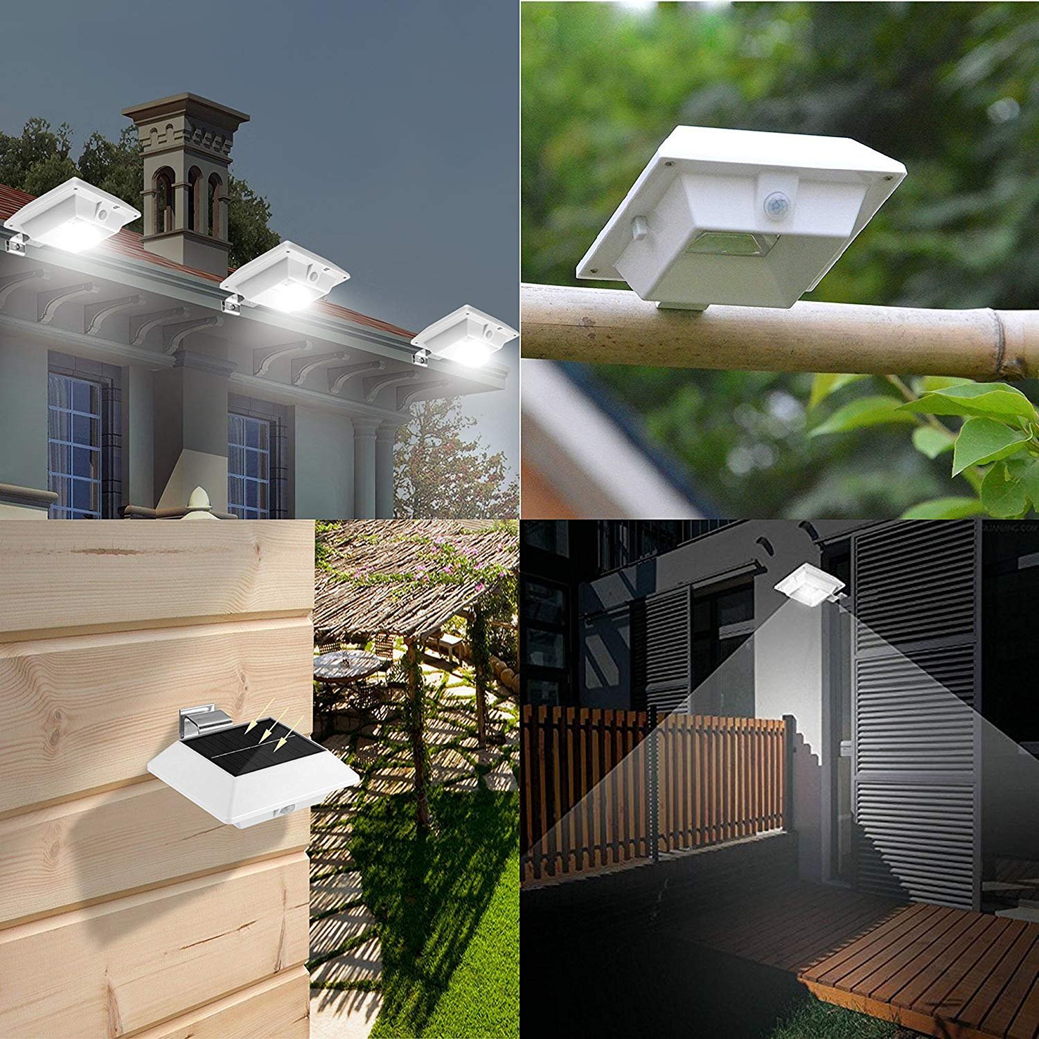 [New PIR Motion Sensor] OKSS 6 LED Solar Motion Sensor Light Outdoor Waterproof, PIR Sensor Solar Powered Led Light/Solar Light for Fence Wall Driveway Garden Patio Path Decking Light (1 Pack)