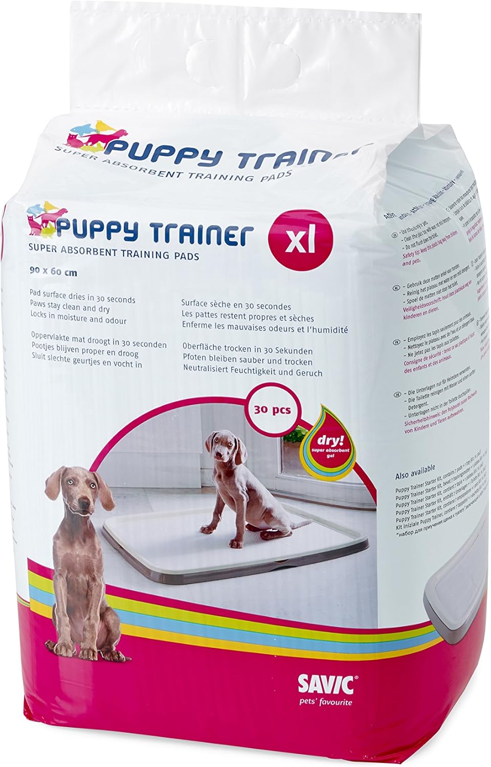 Savic Almohadillas empapadoras Entrenamiento de Cachorro, XL, Color Blanco