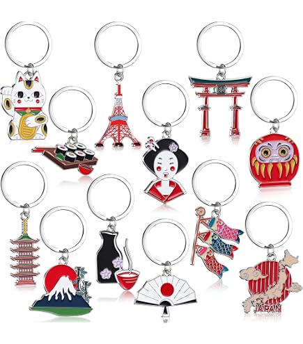 Amazon.com: VILLA CRAFT Tokyo Japan Keychain with Epoxy Dome and