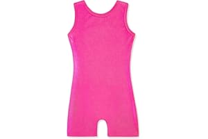 HOZIY Gymnastics Leotards with Shorts for Girls Toddlers Kids Biketard Tumbling Outfits Sparkle Unicorn Leopard Galaxy