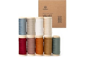Vitalizart Velvet Ribbon Pink White Set 3/8" x 15Yd Wooden Spool Fabric Trim Eco-Friendly 9 Rolls * 5Yd for Christmas Wreath 