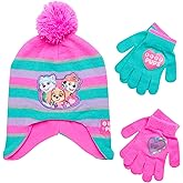 Nickelodeon Paw Patrol Girls Winter Hat and 2 Pair Mittens or Gloves (Age 2-7)