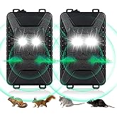 Car Rodent Repeller Under Hood Rodent Repellent Ultrasonic Battery Operated Rat Deterrent for Car Engine Mouse Deterrent with Flashing Lights,Keep Rodents Mice Out of Garage Outdoors Indoors,2 Pcs