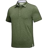 KEFITEVD Polo Shirts for Men Short Sleeve Quick Dry Fit Breathable Golf Athletic Outdoor Collar Tactical T-Shirt