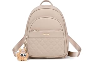 BAGOK Mini Leather Backpack Purse for Women, Small Backpack Purse with Cartoon Charm, Cute Fashion Bag for Girls & Teens