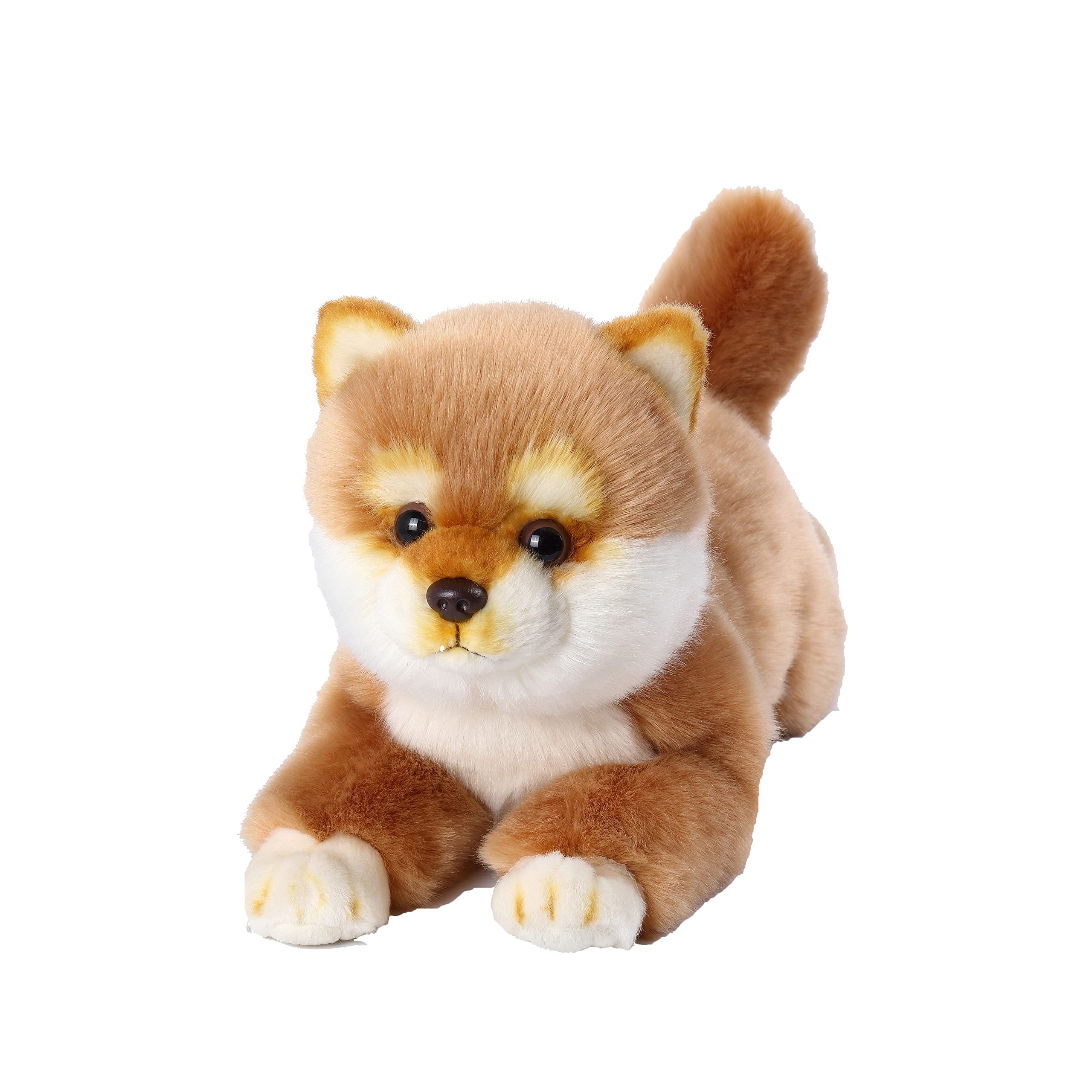 Photo 1 of CU-MATE Akita Dog Stuffed Animal Simulation-Realistic & Lifelike Soft Handmade Lying Dog Plush Toy Puppy -Present Gift for Boys and Girls