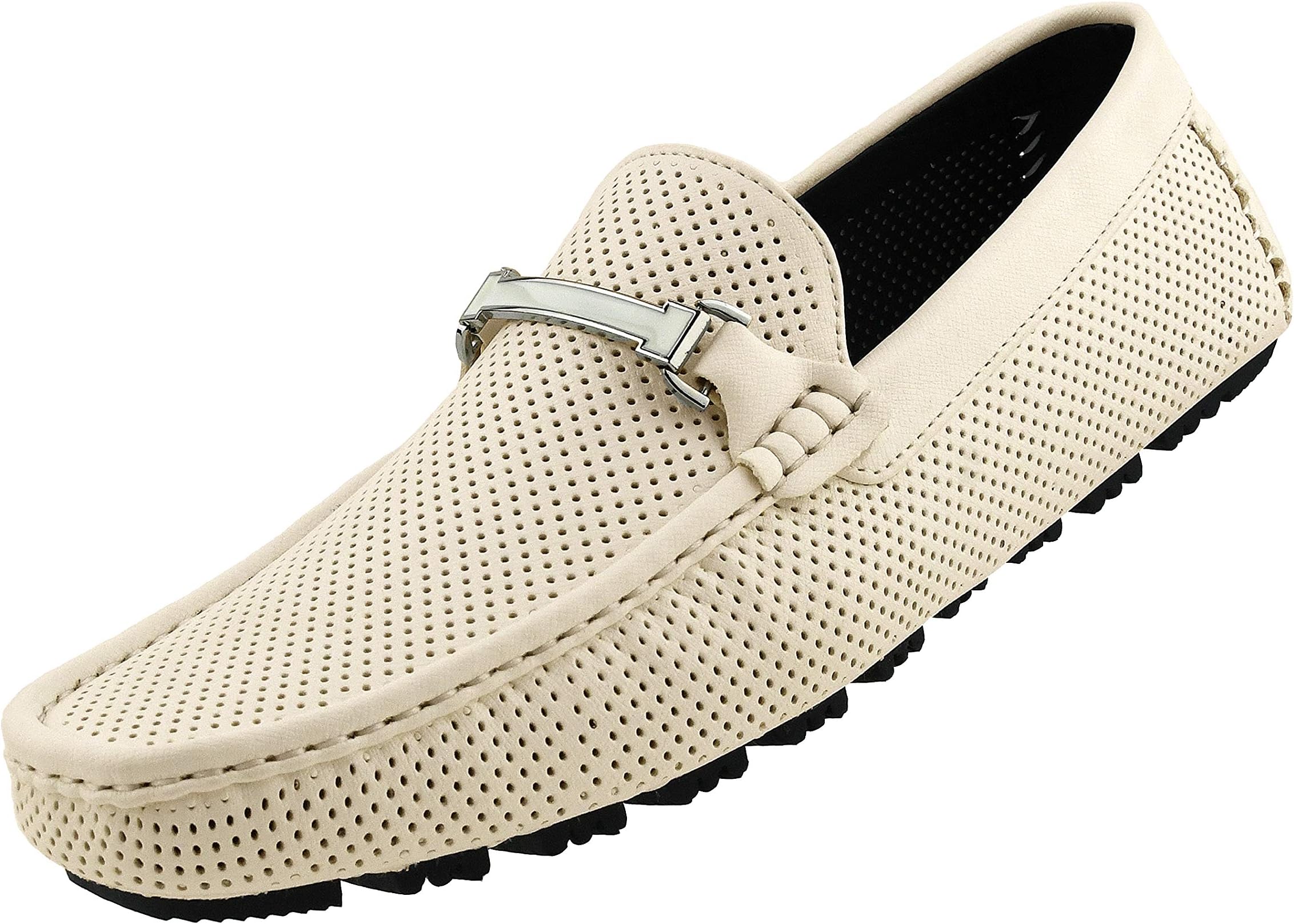 Amali Cola - Driving Moccasins for Men – Mens Slip On Loafers, Moccasins, Slip-on Dress Shoes - Driving Loafers with Matching Color Bit