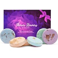 Cleverfy Aromatherapy Shower Steamers - Mothers Day Variety Pack of 6 Shower Bombs with Essential Oils. Purple Set…