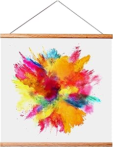 Landmass 12” Wide Magnetic Poster Hanger Frame - 12x12 12x16 12x18 12x24 12x36 - Teak Wood Frame for Posters, Prints, Photos, Pictures, Maps, Scrolls, and Artwork - Wall Hanging Wooden Frame