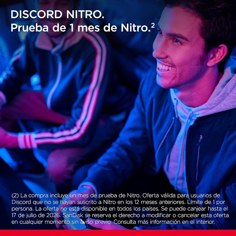 Extreme SSD Externo portátil para PlayStation 5 y Ordenador 1TB, Velocidades hasta 1000 MB/s, Resistencia al Agua y al Polvo IP65 y contra caídas de hasta 3 Metros, 1 Mes de Nitro Discord