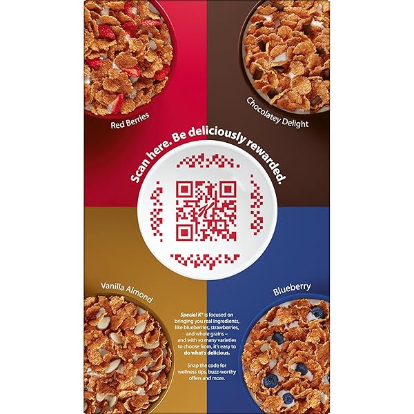 KELLOGG’S SPECIAL K BREAKFAST CEREAL, FIBER CEREAL, FAMILY BREAKFAST, FAMILY SIZE, RED BERRIES, 15.6OZ BOX (1 BOX)