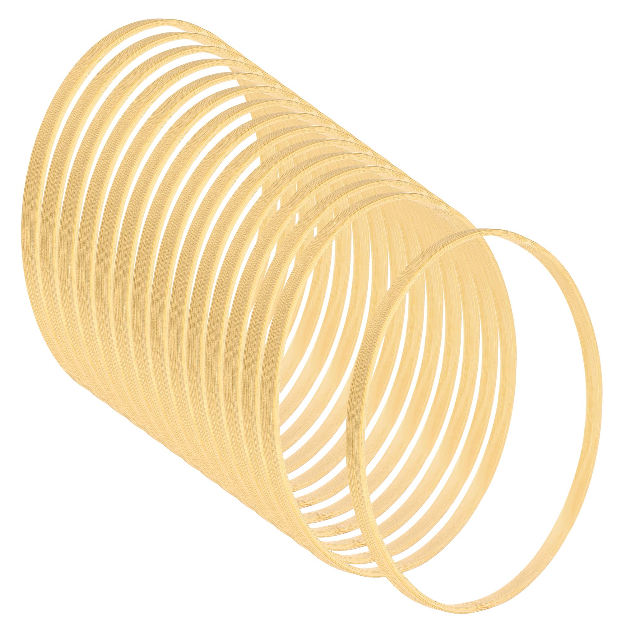 PATIKIL 7.9 Inch Wooden Bamboo Floral Hoop, 15Pack Craft Rings for DIY Wedding Wreath Decor, Dream Catcher and Hanging Crafts