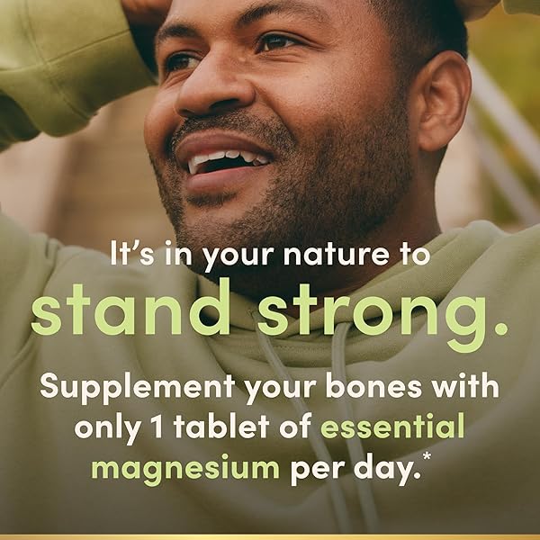 NATURE’S BOUNTY MAGNESIUM 500 MG TABLETS, HIGH POTENCY MAGNESIUM SUPPLEMENT FOR BONE & MUSCLE HEALTH, WHOLE BODY SUPPORT, 200 COUNT (PACK OF 1)
