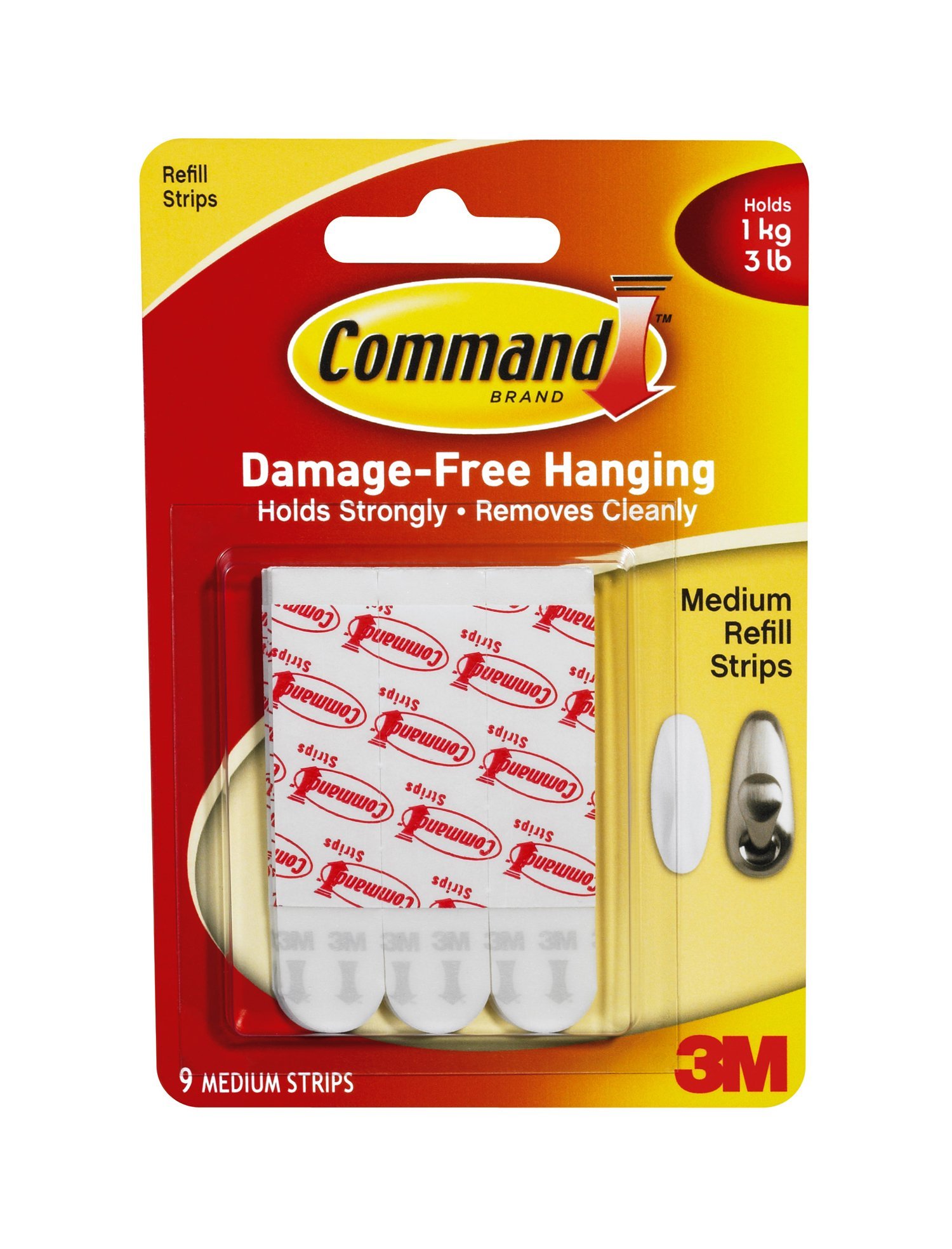 Command Medium Mounting Refill Strips, 27-Strip