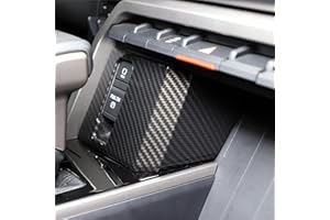 TOYCIDFG Parking Brake Button Switch P Button Frame Cover Trim Compatible with Toyota Tundra Sequoia 2022 2023 2024 2025 Pickup Truck Hand Brake P Decoration (Carbon Fiber Grain)