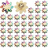 Riceshoot 40 Pcs Breast Cancer Awareness Lapel Pin Bulk All Cancer Pink Ribbon Hope Button Brooch Gift for Women Cloth Backpack Hat