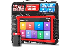 KINGBOLEN K7 OBD2 Scanner Bluetooth 2025 Bidirectional Scan Tool with Lifetime Update(New Version), ECU Code, 31+ Resets, Full System, No Subscriptions, CAN FD, FCA AutoAuth, Crankshaft Relearn