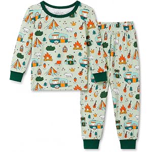 Mikrdoo Toddler Boys Pajamas Baby Long Sleeve Bamboo Viscose Pjs Set 12M-7Y | Ultra-gentle bamboo viscose pajamas for sensiti