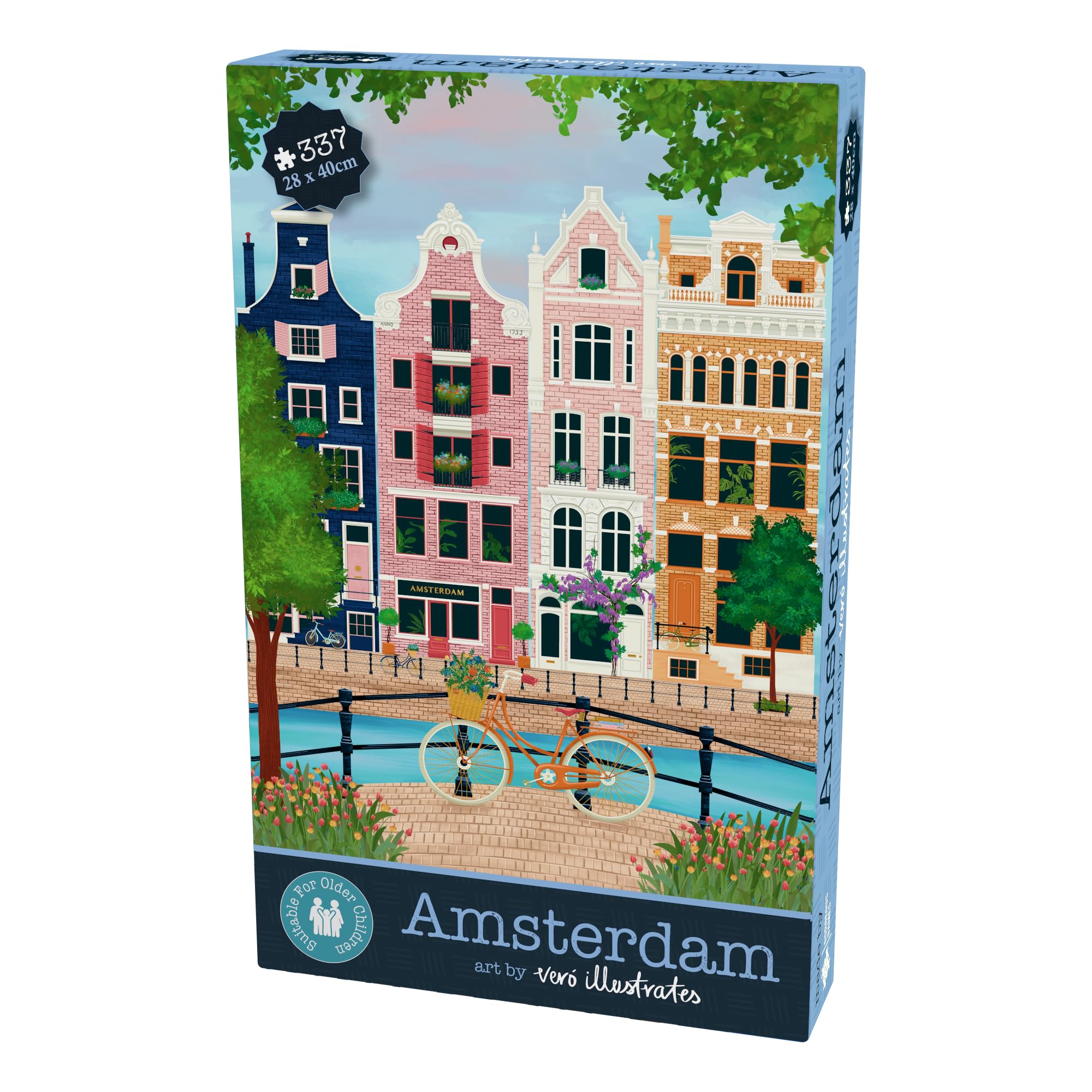 Gorgeous Games "Amsterdam" Wooden Jigsaw (Medium, 337 Pieces, Splodge Cut) โ image 1