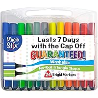 The Pencil Grip Magic Tri Stix, Non-Toxic and Washable Markers For Kids, 24 Assorted Stix Markers, TPG-397