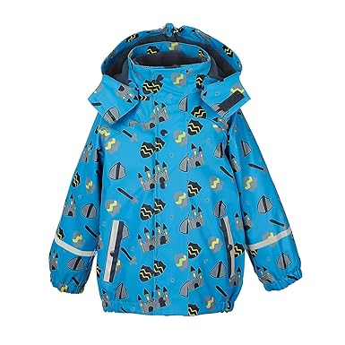 Sterntaler Jungen Regenjacke mit Innenjacke, 3in1 Multifunktionsjacke, Blau (Azurblau)
