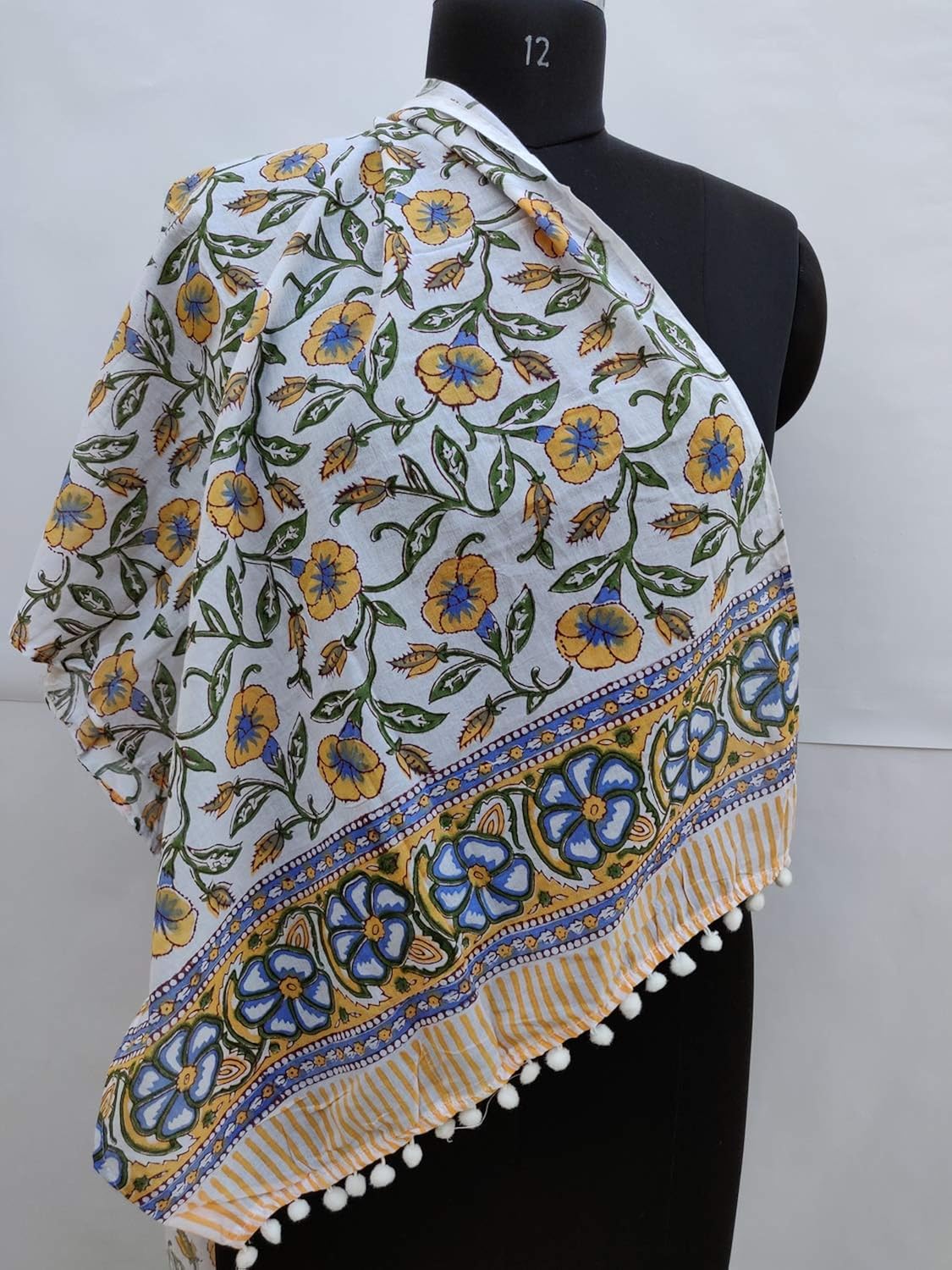 Sciarpa In Cotone Fine Con Sfumatura Di Colore - Guru-Shop - Multicolore - 150x100 Cm - Panno Versatile Asciugamano, Pareo O Stola - Commercio Equo - 4