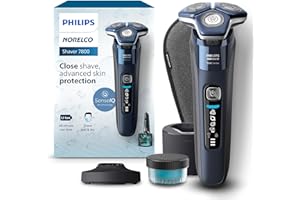 Philips Norelco Shaver 7800, Rechargeable Wet & Dry Electric Shaver with SenseIQ Technology, Quick Clean Pod, Charging Stand, Travel Case and Pop-up Trimmer, S7885/85