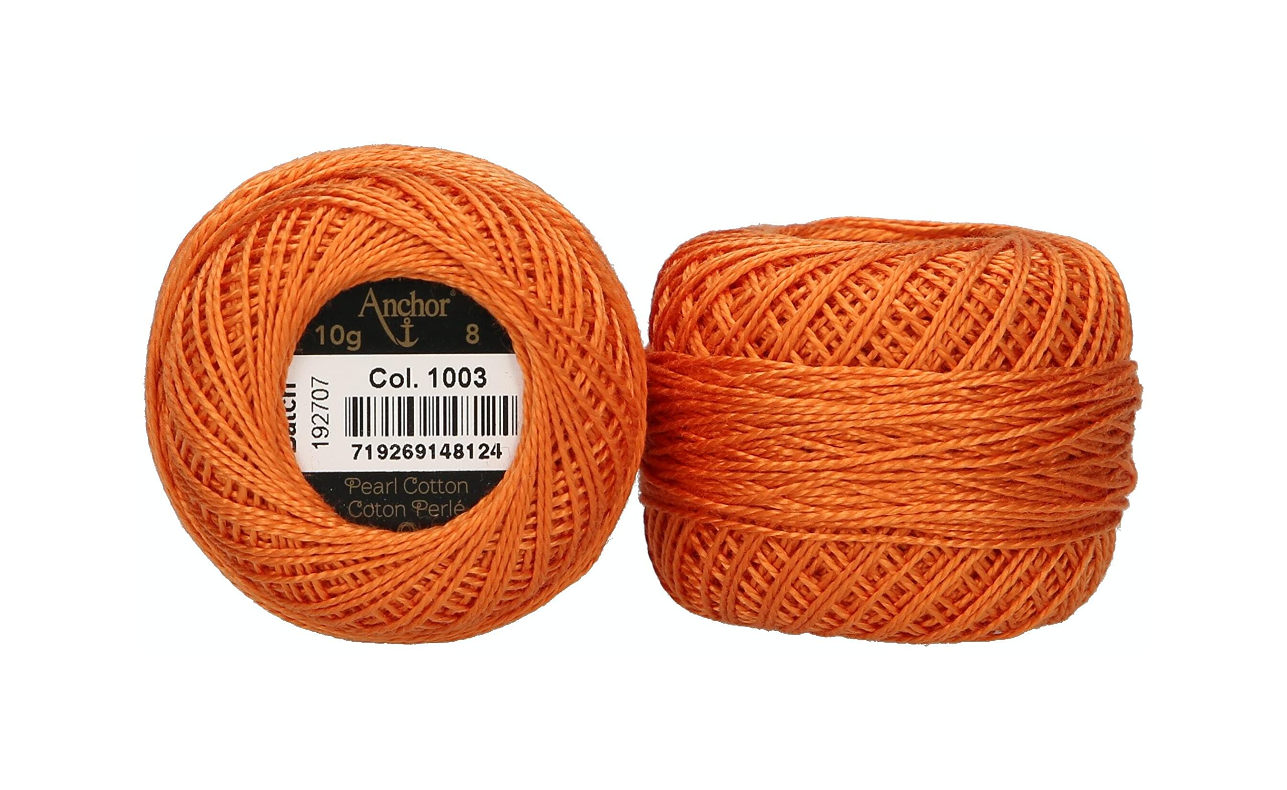 ANCHOR Pearl Yarn, Thickness: 8, Packaging: 10G, Running Length: 82M orange hell Embroidery Threads — image 1
