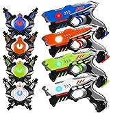 HISTOYE Laser Tag Guns Set of 4 with Vest Laser Tag Guns Toys for Kids Adults Laser Tag Set of 4 Lazer Tag Game Set 4 Players