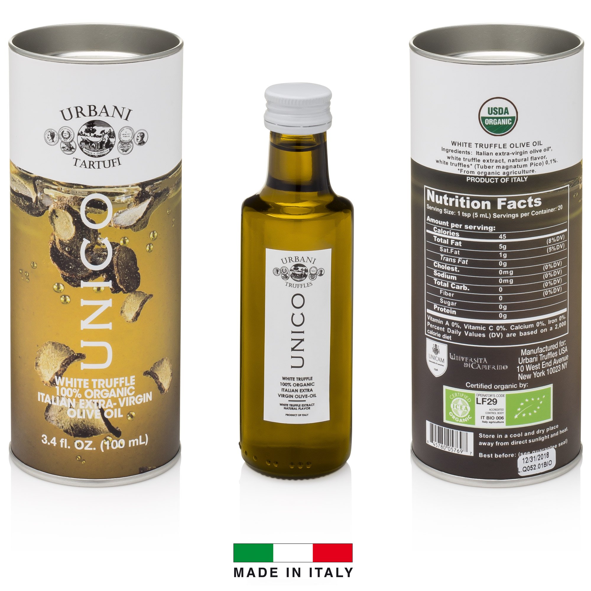 Italian White Truffle Extra Virgin Olive Oil 3.4 Oz by Urbani