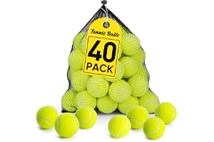 16/30/40/60/80 Pack Tennis Balls Bulk for Beginner Training with Mesh Bag | Durable High Elasticity Tennis Balls Set with High Bounce for Dogs, Suitable for Indoor and Outdoor Interactive Play