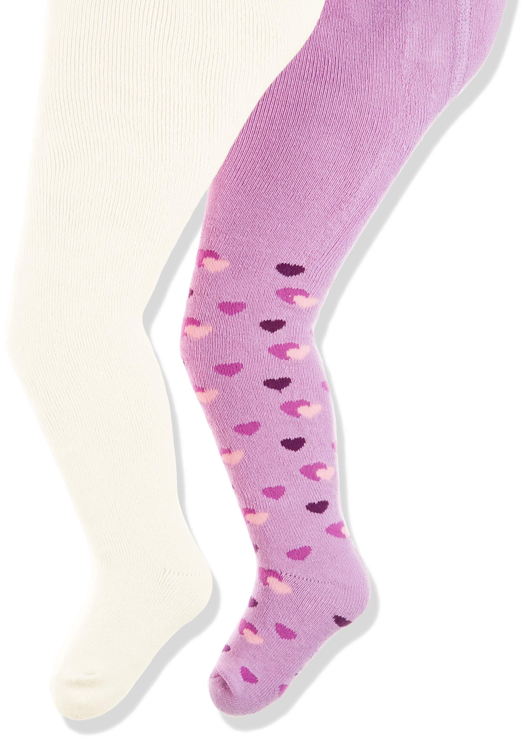 Playshoes Girls Elastic thermal tights hearts with comfort waistband 498827, 900 - Beige, 86-92