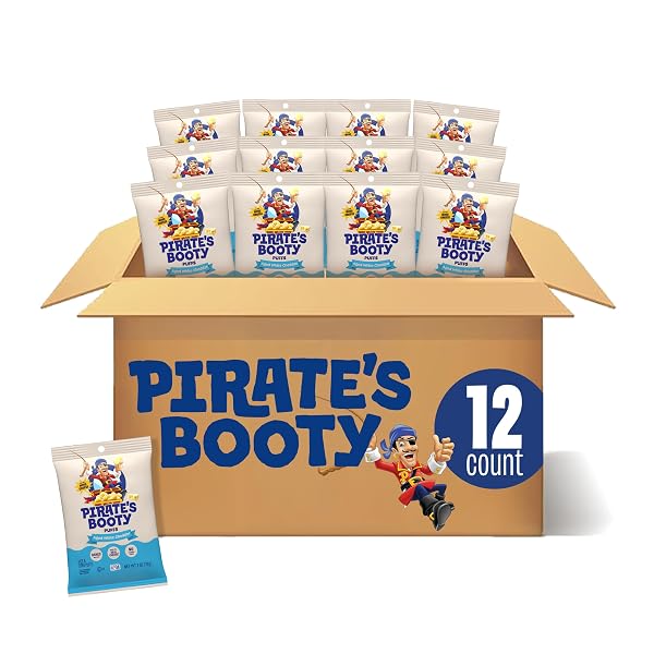 PIRATE’S BOOTY AGED WHITE CHEDDAR CHEESE PUFFS, GLUTEN-FREE,...